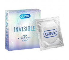 ДЮРЕКС ПРЕЗЕРВАТИВ INVISIBLE EXTRA LUBE №3 [DUREX]