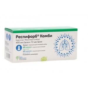 РЕСПИФОРБ КОМБИ НАБОР 400МКГ.+12МКГ/ДОЗА №120 (60+60) КАПС. С ПОР. Д/ИНГ. +УСТР-ВО Д/ИНГ. /ПСК ФАРМА/