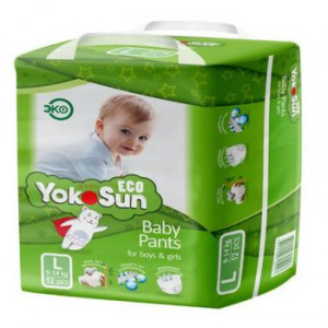 ЙОКОСАН ПОДГУЗНИКИ-ТРУСИКИ ЭКО 9-14КГ. Р.L №12 [YOKOSUN]