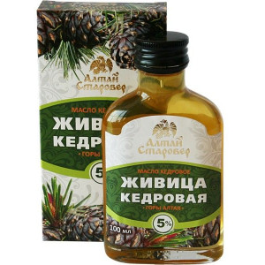 АЛТАЙ СТАРОВЕР ЖИВИЦА КЕДРОВАЯ 5% НА КЕДРОВОМ МАСЛЕ 100МЛ. АЛТАЙ СТАРОВЕР ЖИВИЦА КЕДРОВАЯ 5% НА КЕДРОВОМ МАСЛЕ 100МЛ.