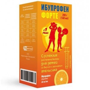 ИБУПРОФЕН ФОРТЕ 40МГ/МЛ. 160МЛ. №1 СУСП. Д/ПРИЕМА ВНУТРЬ Д/ДЕТ. АПЕЛЬСИН ФЛ. +МЕРН.ЛОЖКА/ШПРИЦ /ФАРМСТАНДАРТ/