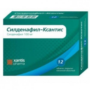 СИЛДЕНАФИЛ-КСАНТИС 100МГ. №12 ТАБ. П/П/О