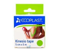 ЭКОПЛАСТ КИНЕЗИО ТЕЙП 5СМХ5М ЗЕЛ. [ECOPLAST]