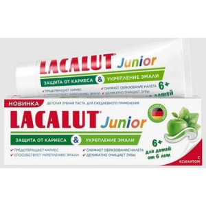 ЛАКАЛЮТ ЗУБ.ПАСТА ДЕТ. ЮНИОР 6+ ЗАЩИТА ОТ КАРИЕСА И УКРЕП.ЭМАЛИ 65Г. [LACALUT]