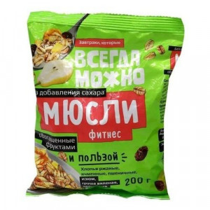 ВСЕГДА МОЖНО МЮСЛИ ФИТНЕС 200Г.
