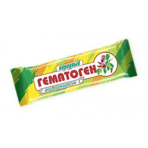 ГЕМАТОГЕН НАРОДНЫЙ ВИТ.С 40Г. №50 ПЛИТКА